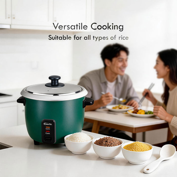 PowerPac 2.8L Rice Cooker with Aluminium Inner Pot (PPRC10) Green