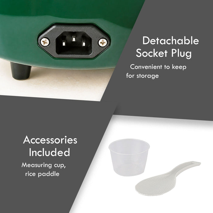 PowerPac 2.8L Rice Cooker with Aluminium Inner Pot (PPRC10) Green