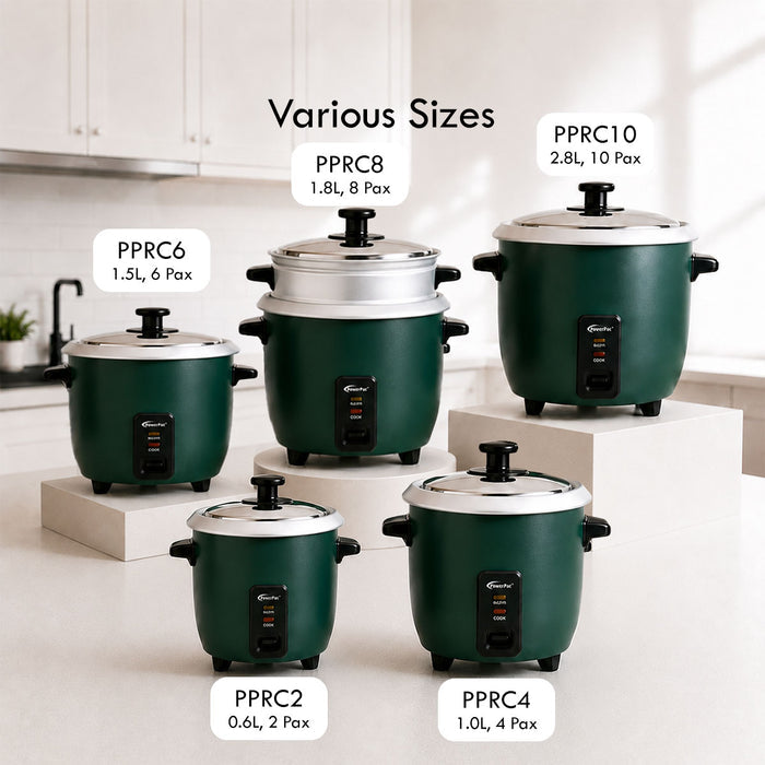PowerPac 2.8L Rice Cooker with Aluminium Inner Pot (PPRC10) Green