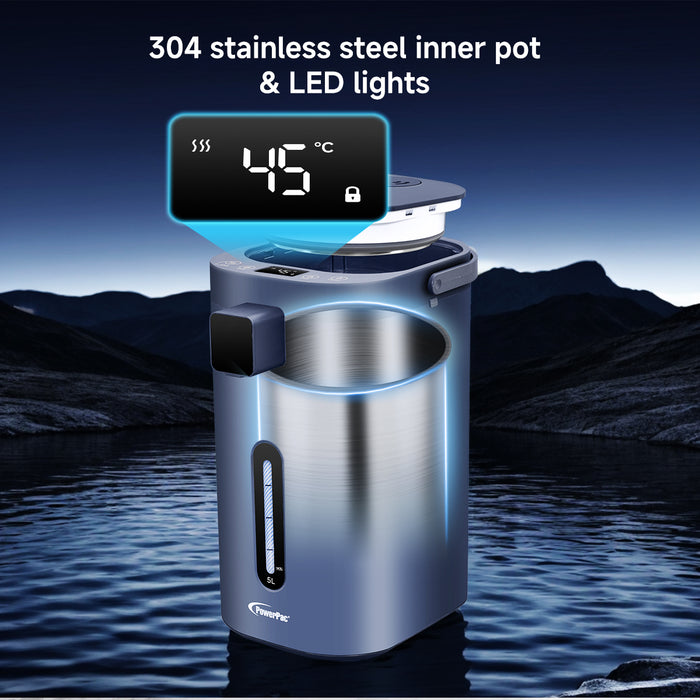PowerPac 4L Electric Airpot 11 Temperature, Instant Hot Water Dispenser (PPA80/4)