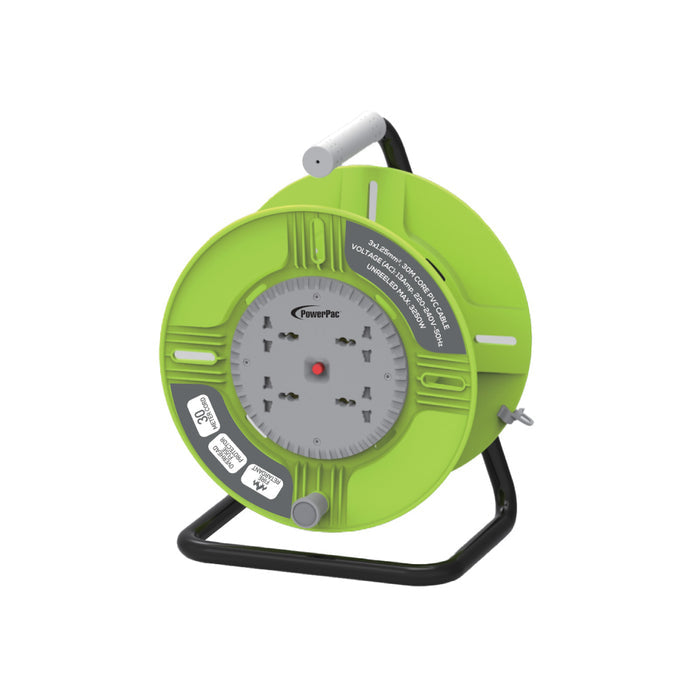 PowerPac Cable Reel 50M Portable Cable Reel, Extension Socket, Power Reel, Power Cord (PP850)