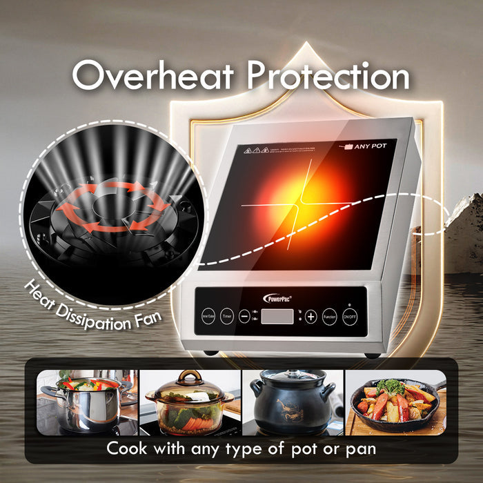 PowerPac Ceramic Cooker (Professional), High Power Ceramic Cooker, Fast Heat Ceramic Cooker 3500W (PPIC885)