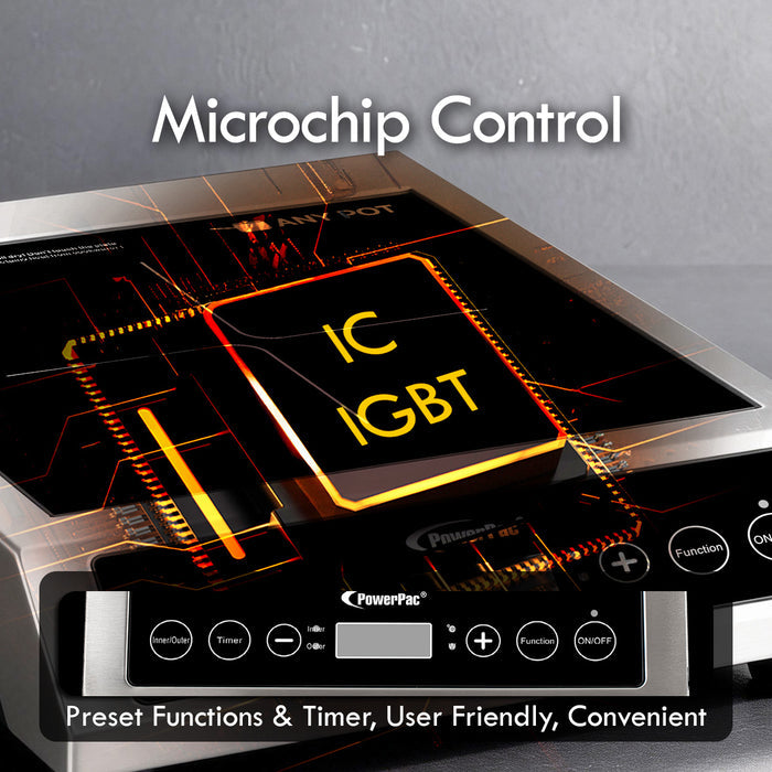 PowerPac Ceramic Cooker (Professional), High Power Ceramic Cooker, Fast Heat Ceramic Cooker 3500W (PPIC885)