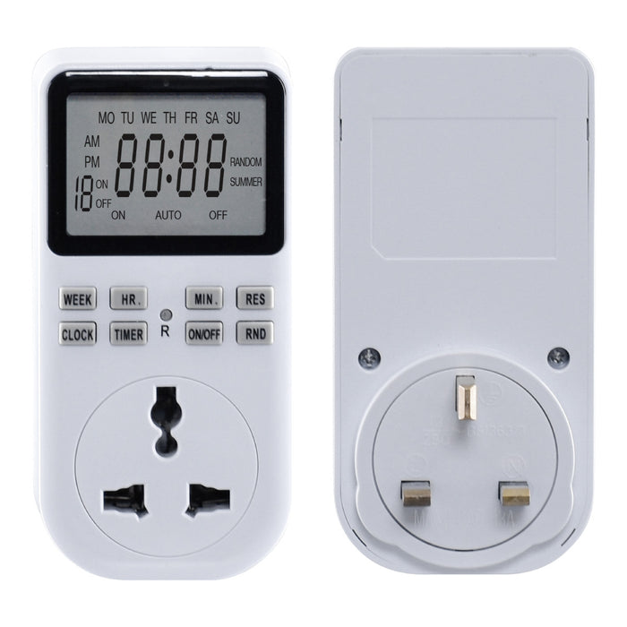 PowerPac Digital Timer Plug Socket, Digital 24hrs / 7 days Timer for 13A Multi Socket (FDD60-D2)