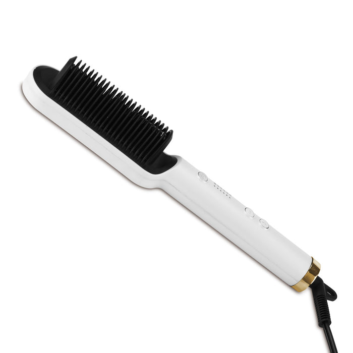 PowerPac Electric Hair Straightener Brush with Quick heat up, 5 Temperature settings & neon indicator (PPH5093)