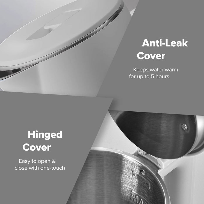 PowerPac Electric Kettle Jug, Cordless Kettle 1.8L Cool Touch Insulation (PPJ2033GY)