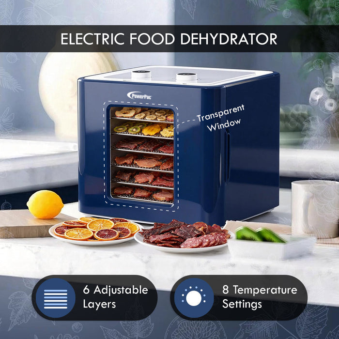 PowerPac Food Dehydrator, Electric Food Dryer Machine for Home Commercial Multi Tier (PPT512)