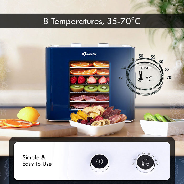 PowerPac Food Dehydrator, Electric Food Dryer Machine for Home Commercial Multi Tier (PPT512)