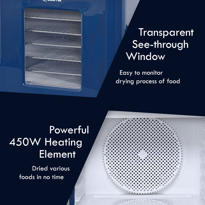 PowerPac Food Dehydrator, Electric Food Dryer Machine for Home Commercial Multi Tier (PPT512)