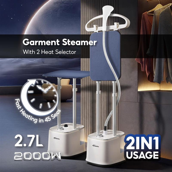 PowerPac Garment Steamer With 2 Heat Selector 2.7L Water Tank (PPIN655)