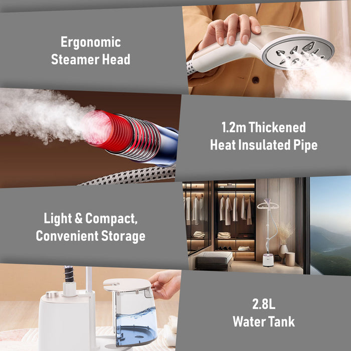 PowerPac Garment Steamer With 2 Heat Selector 2.8L Water Tank  (PPIN619A)