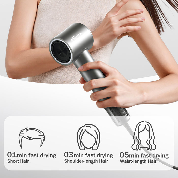 PowerPac Hair Dryer with cool air, High Speed Hair Dryer, 1600W (PPH2858) PINK