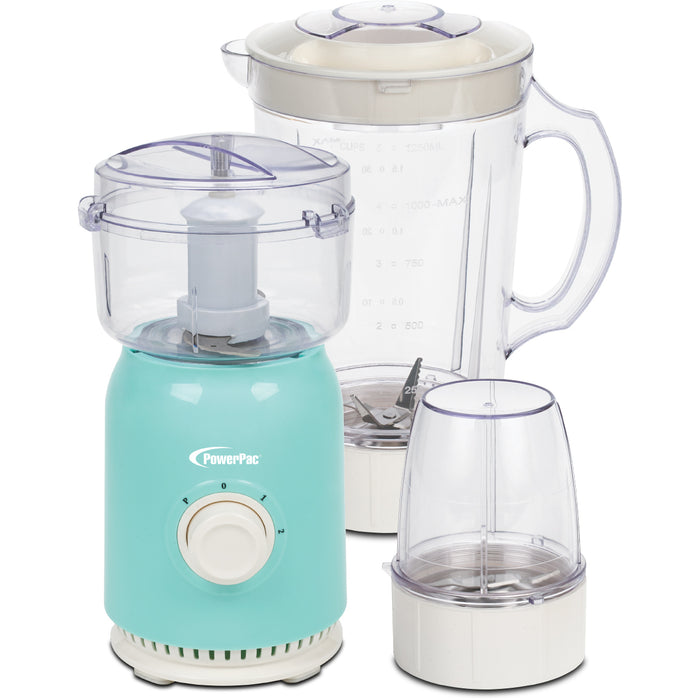 PowerPac High Power Blender, 3 IN 1 Multi-functional Blender with Dry Mill, Meat Mincer (PPBL678)