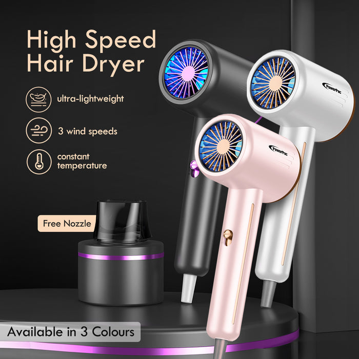 PowerPac High Speed Hair Dryer 1300W (PPH1200A) Purple