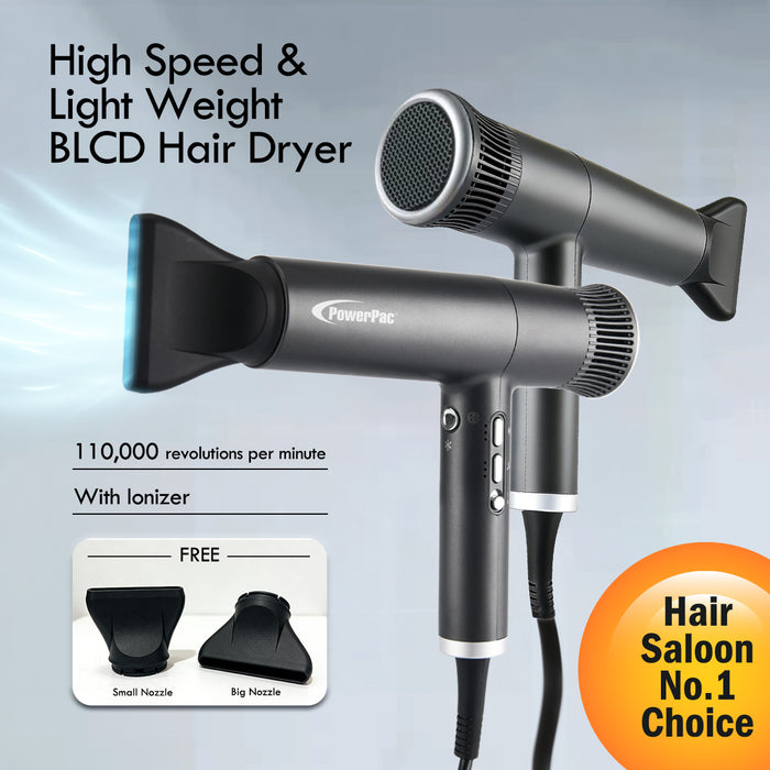 PowerPac High Speed Hair Dryer with cool air, Ionic Blow Dryer 1800W (PPH2878)