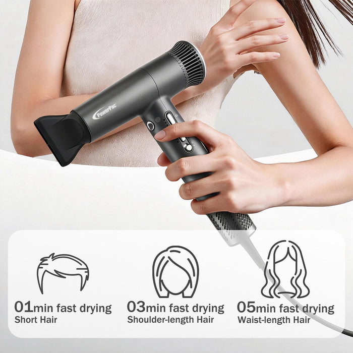 PowerPac High Speed Hair Dryer with cool air, Ionic Blow Dryer 1800W (PPH2878)