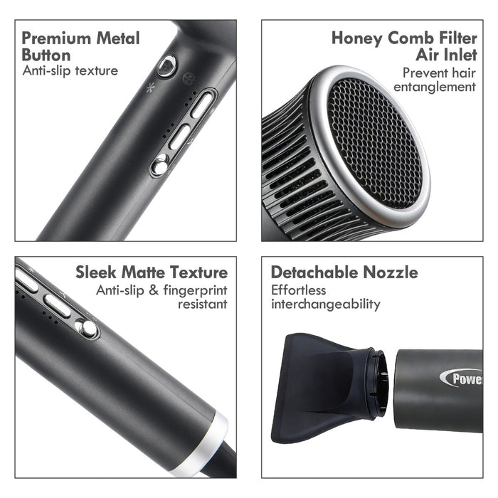 PowerPac High Speed Hair Dryer with cool air, Ionic Blow Dryer 1800W (PPH2878)
