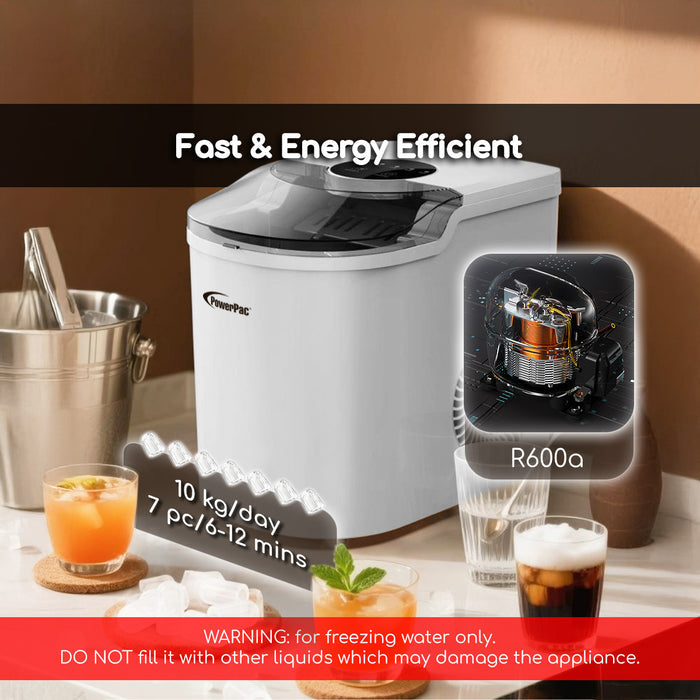 PowerPac ICE Maker household mini round ice making machine (PP3508)