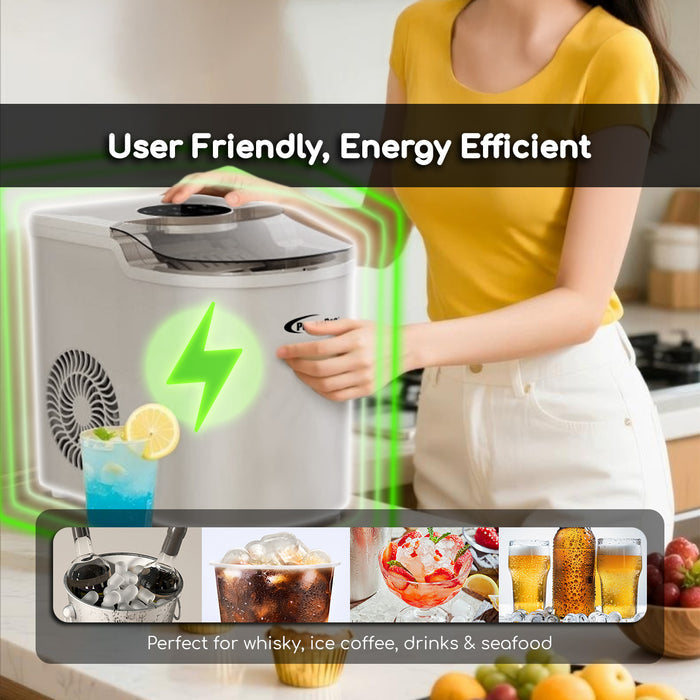 PowerPac ICE Maker household mini round ice making machine (PP3508)