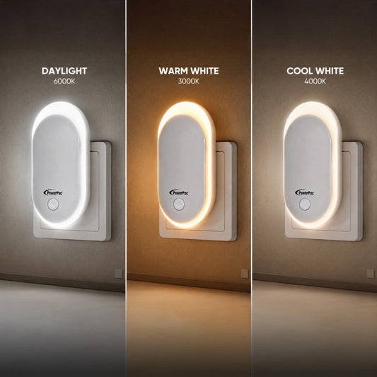 PowerPac LED Night Light, bathroom & living room Energy saving lighting lamp (MC16)