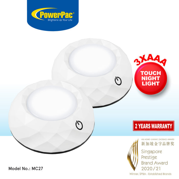 PowerPac LED Touch Night Light, bathroom & living room Energy saving lighting lamp, Light Mini Table Lamp (MC27)