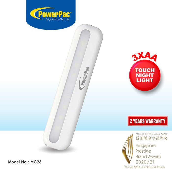 PowerPac LED Touch Night Light, bathroom & living room Energy saving lighting lamp, Light Mini Table Lamp (MC26)