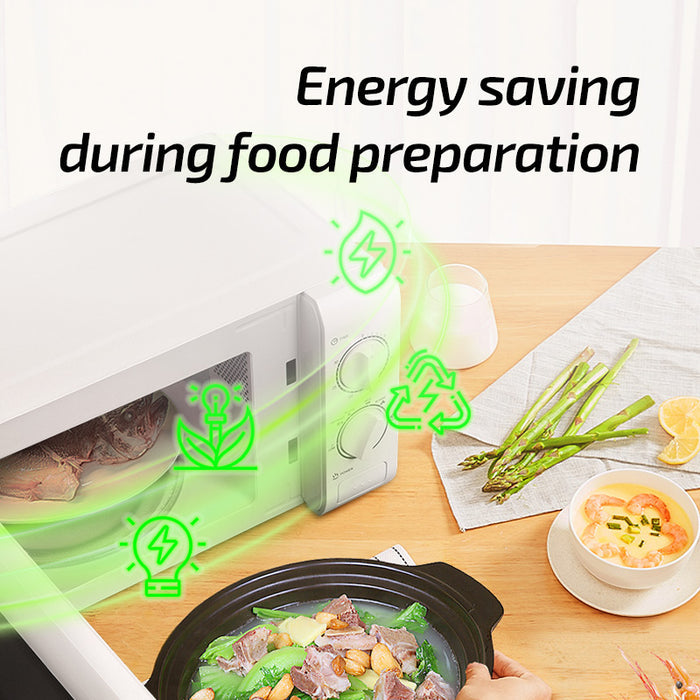 PowerPac Microwave Oven 20L with 6 Power Level and Defrost Function (PPT720) Black