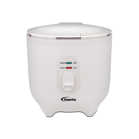 PowerPac Mini Rice Cooker, Personal Rice Cooker 0.5L with non-stick Inner Pot (PPRC607) Ivory