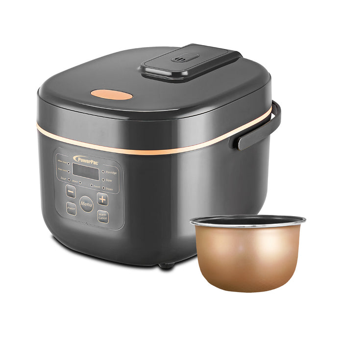 PowerPac Multi-Purpose Digital Rice Cooker 1.8L with Non-stick Inner Pot (PPRC538)