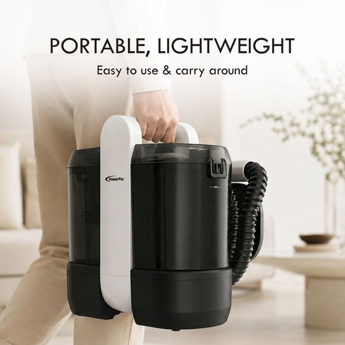PowerPac Portable Spot Cleaner, Fabric Sofa, Carpet, Window & Upholstery Cleaner | 14KPA | Dual Water Tanks (PPV1450)