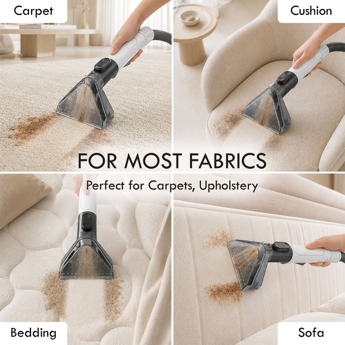 PowerPac Portable Spot Cleaner, Fabric Sofa, Carpet, Window & Upholstery Cleaner | 14KPA | Dual Water Tanks (PPV1450)