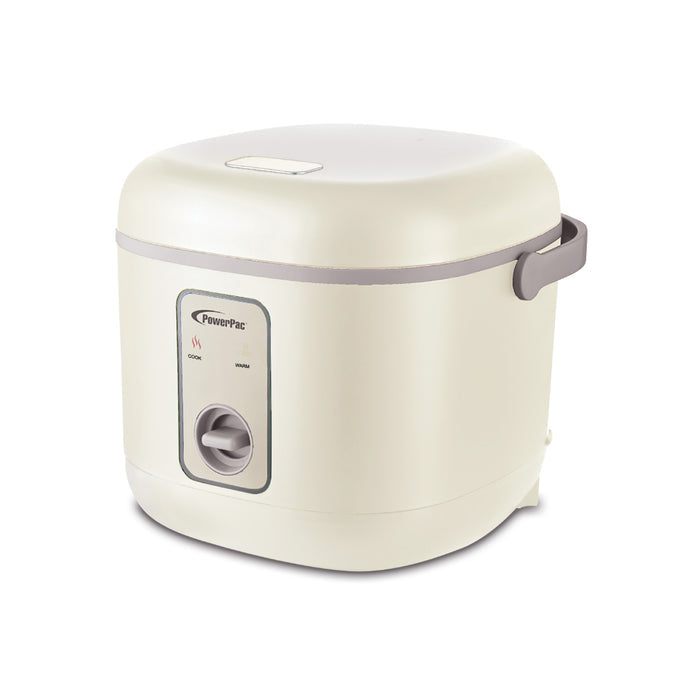 PowerPac Rice Cooker 0.8L with non-stick Inner Pot (PPRC610)  Ivory