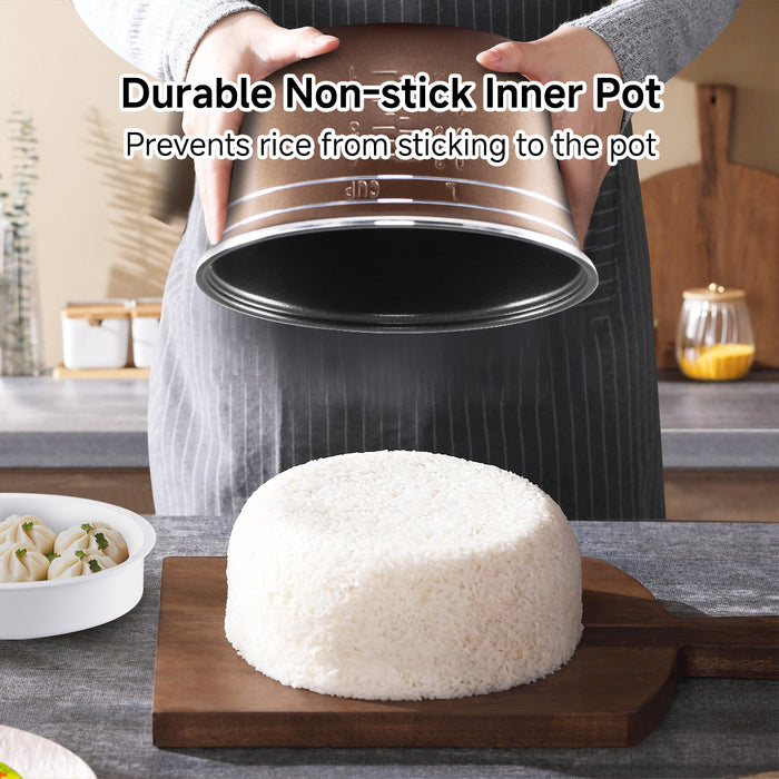 PowerPac Rice Cooker 0.8L with non-stick Inner Pot (PPRC610)  Ivory
