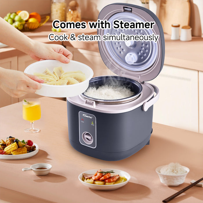 PowerPac Rice Cooker 0.8L with non-stick Inner Pot (PPRC610)  Ivory