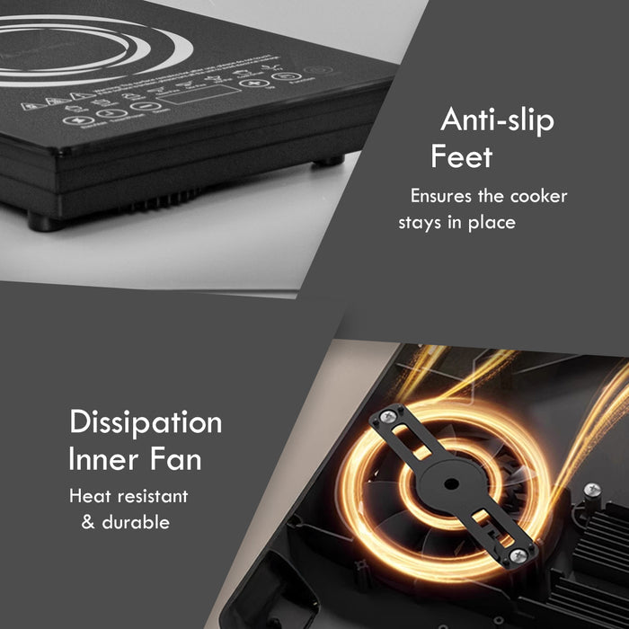 PowerPac Steamboat Induction Cooker, 10 Preset Functions, 1800W (PPIC888ANP)