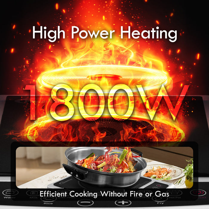 PowerPac Steamboat Induction Cooker, 7 Preset Functions, 1800W (PPIC848ANP)