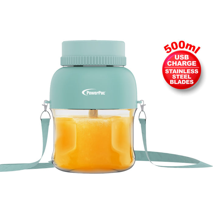 PowerPac USB Portable Juice Blender, Travel Cup Blender, Smoothie Fruit Juicer, 500ml (PPBL333)TB