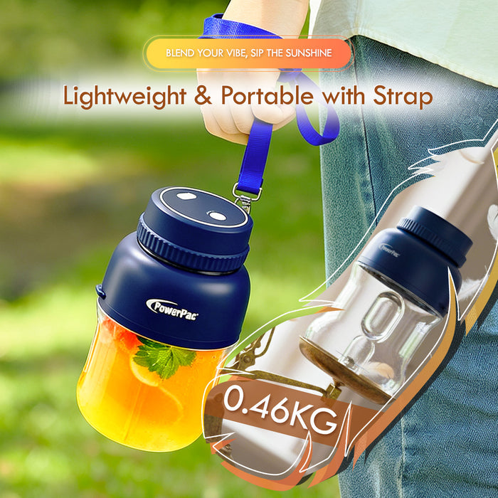 PowerPac USB Portable Juice Blender, Travel Cup Blender, Smoothie Fruit Juicer, 500ml (PPBL333)TB