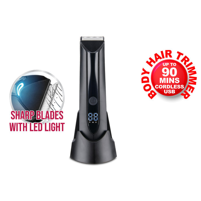PowerPac Whole Body Hair Trimmer for Men and Women, Smooth  Legs, Armpit & Underneath, USB Charging Base (PPS1166)