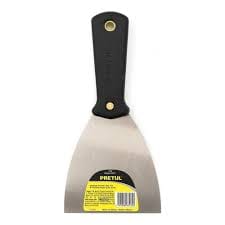 Pretul Flexible Blade Putty Knife, Spackle Knife, Tang Scraper, Metal Scraper Tool. Ideal for Drywall, Putty, decals, wallpaper, plaster, baking, patching, painting, stucco and much more - 21517 and 21516 MEGA