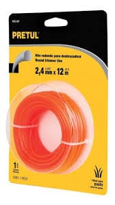 Pretul Round 2.4mm x 12m ORANGE Residential Use Trimmer Line, Ideal for Grass, Lawn and Garden - 20024 ebuystt