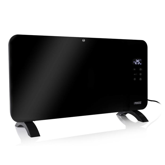 Princess 2000W Smart Glass Panel Heater - Black