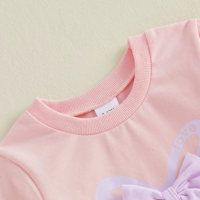 PURPLE BOW Ruffle Outfit