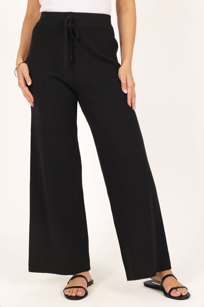 Petal and Pup USA BOTTOMS Pyrus Knit Pant - Black (Hold for Amazon)