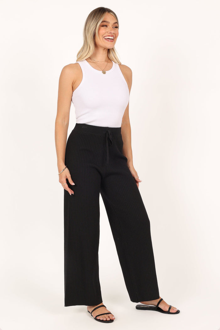 Petal and Pup USA BOTTOMS Pyrus Knit Pant - Black (Hold for Amazon)
