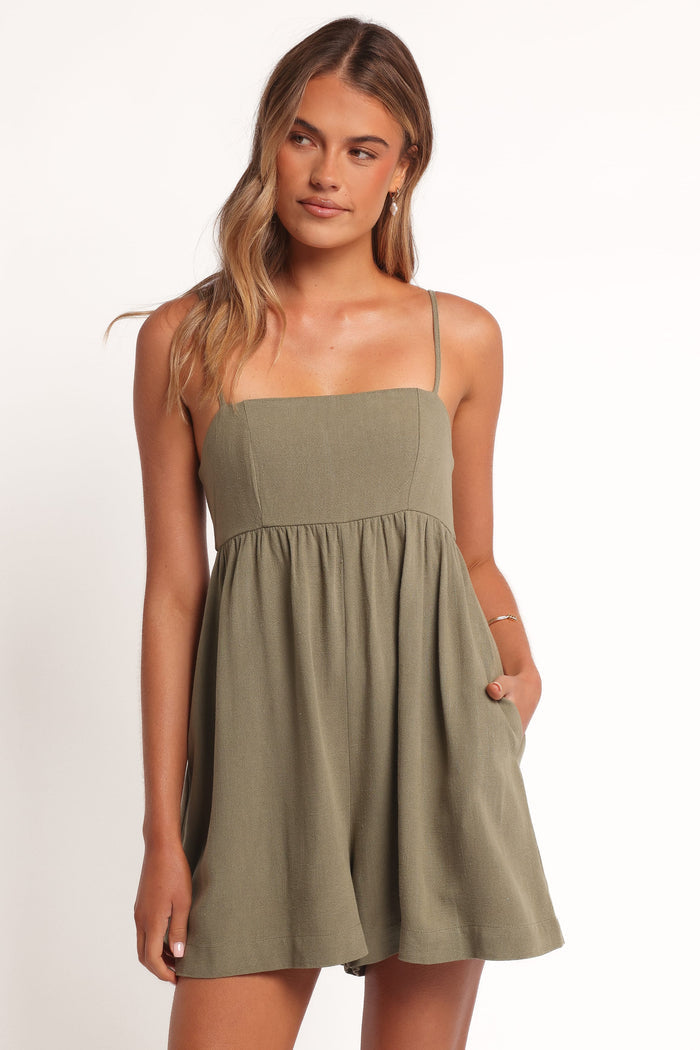 Petal and Pup USA PLAYSUITS Quinley Romper - Olive