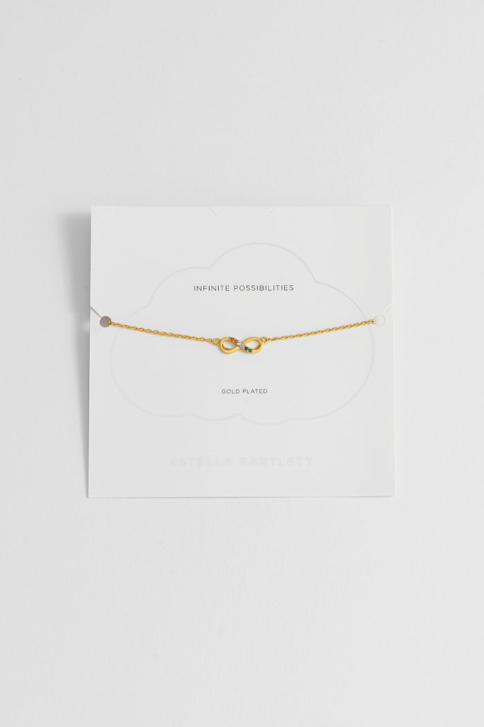 Rainbow CZ Infinity Bracelet