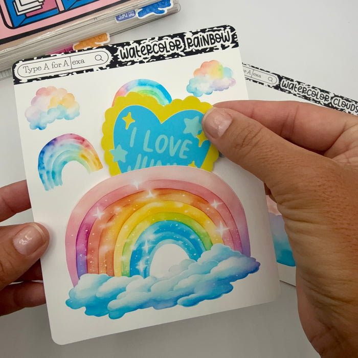 Rainbow Jumbo Journaling Sticker Pocket