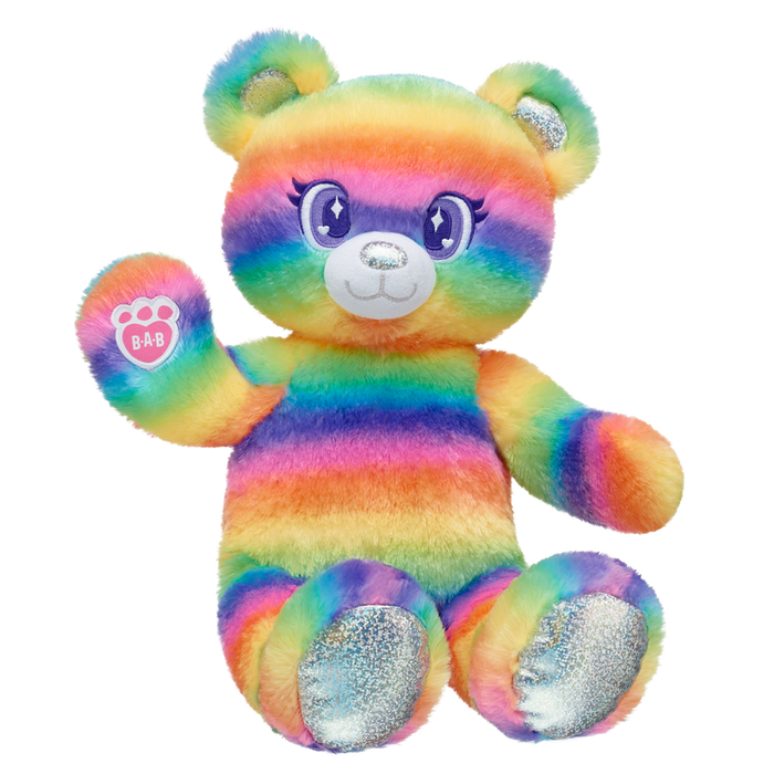 Rainbow Stripes Teddy Bear