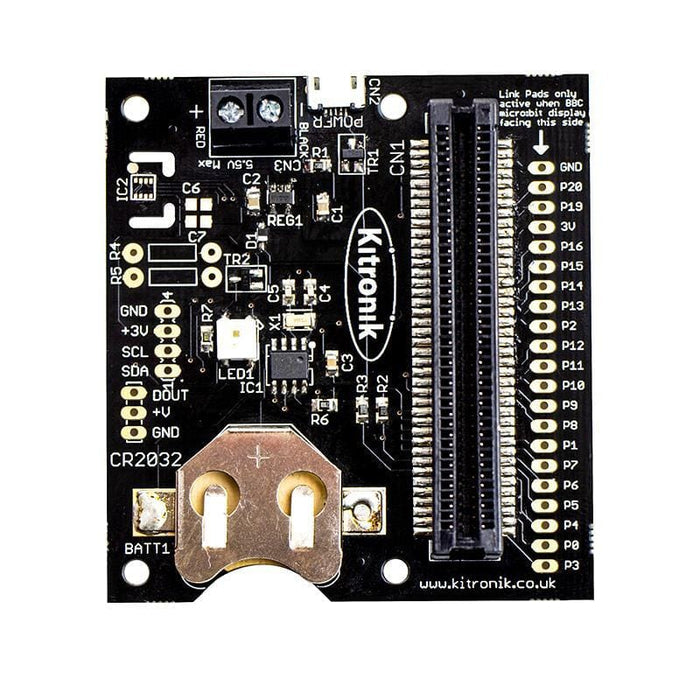 Real-Time Clock Board (RTC) for BBC micro:bit [Discontinued] by Kitronik - The Pi Hut